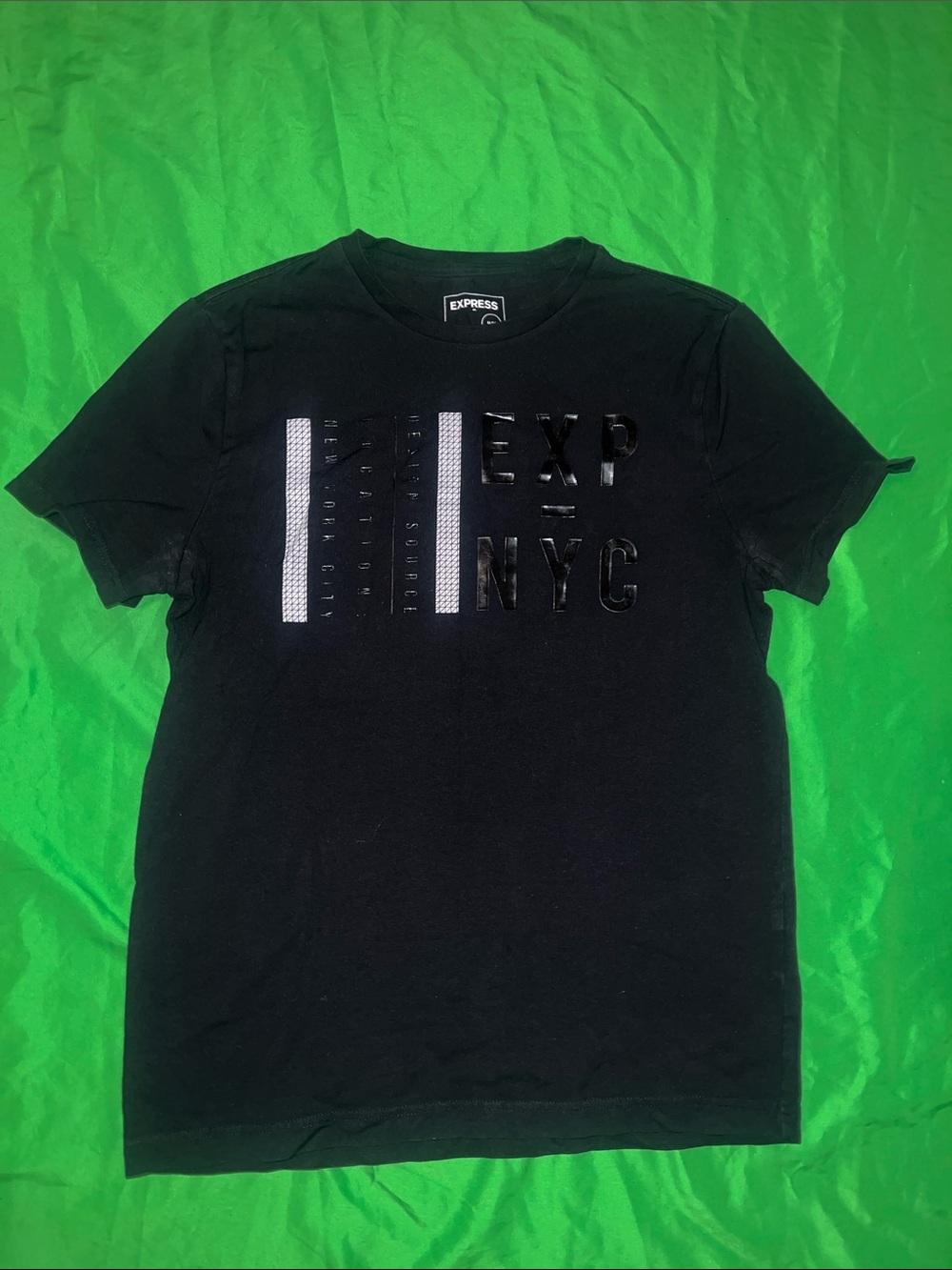 Express Black EXP NYC Logo Graphic Tee size Medium